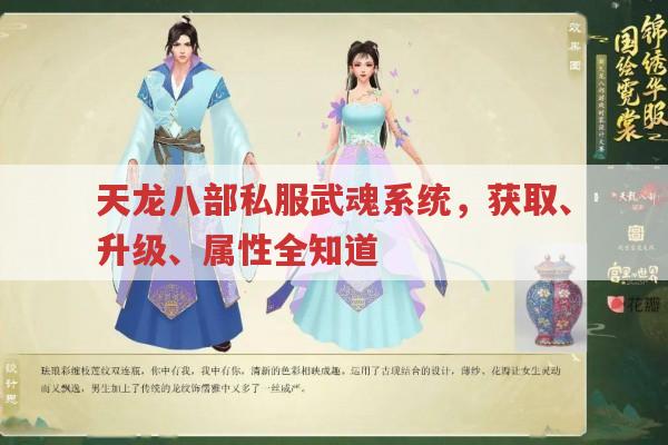 天龙八部私服武魂系统，获取、升级及扩展属性全知道